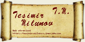 Tešimir Milunov vizit kartica